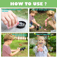 Bubble Gun- 8 Hole Automatic Gatling Bubble Gun Blower Maker, with 3 Batteries and Bubble Water(Assorted Color)