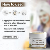 DE-Tan Face Pack for Glowing & Radiant Skin 50gm